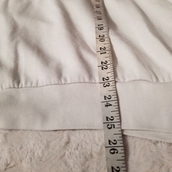 PINK Women's Spell Out Crewneck Sweatshirt White Black Size Small - Picture 8 of 8